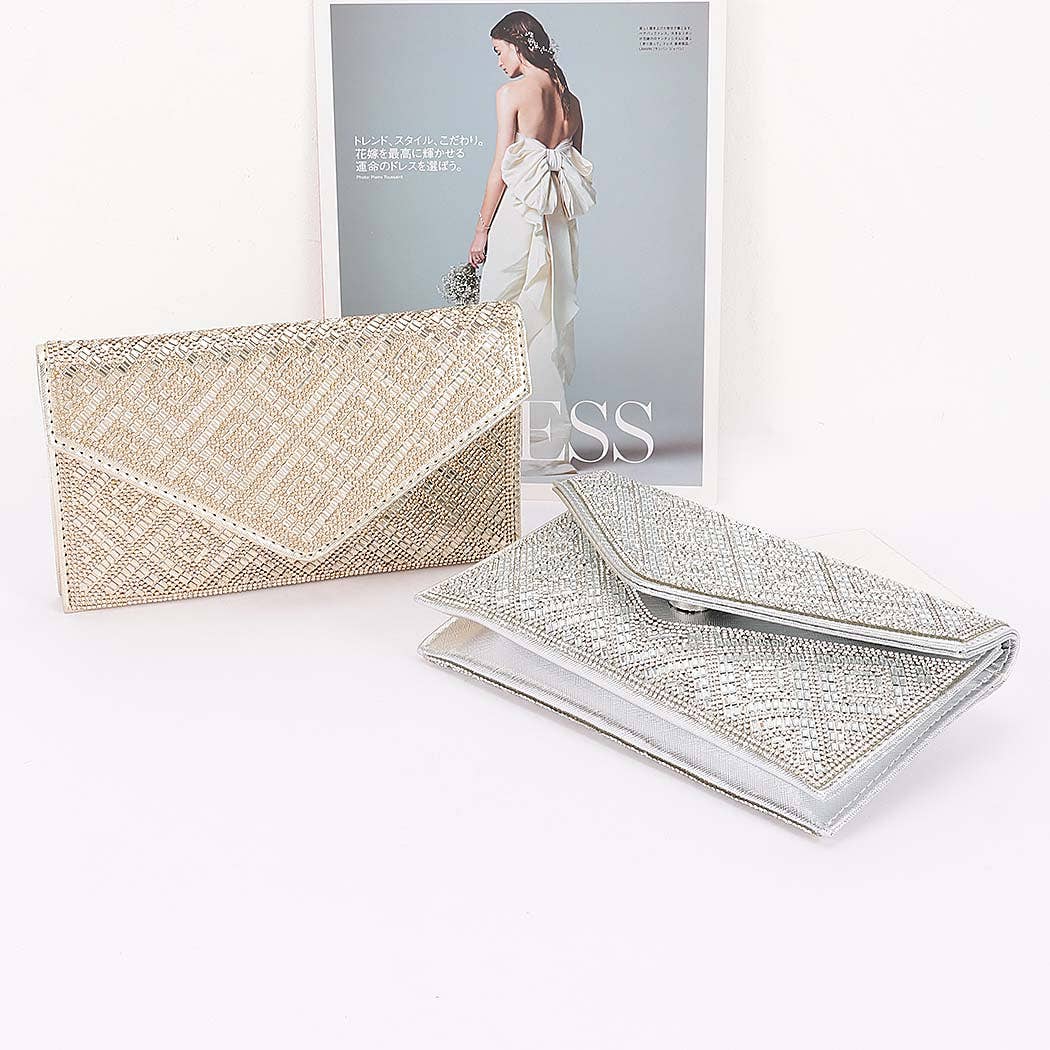 Rhinestone Envelope Clutch