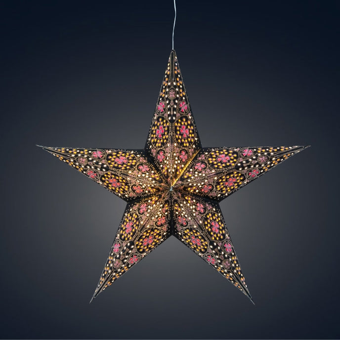 Adventsstjerne Cathedral Rosa/Oransje 38 cm