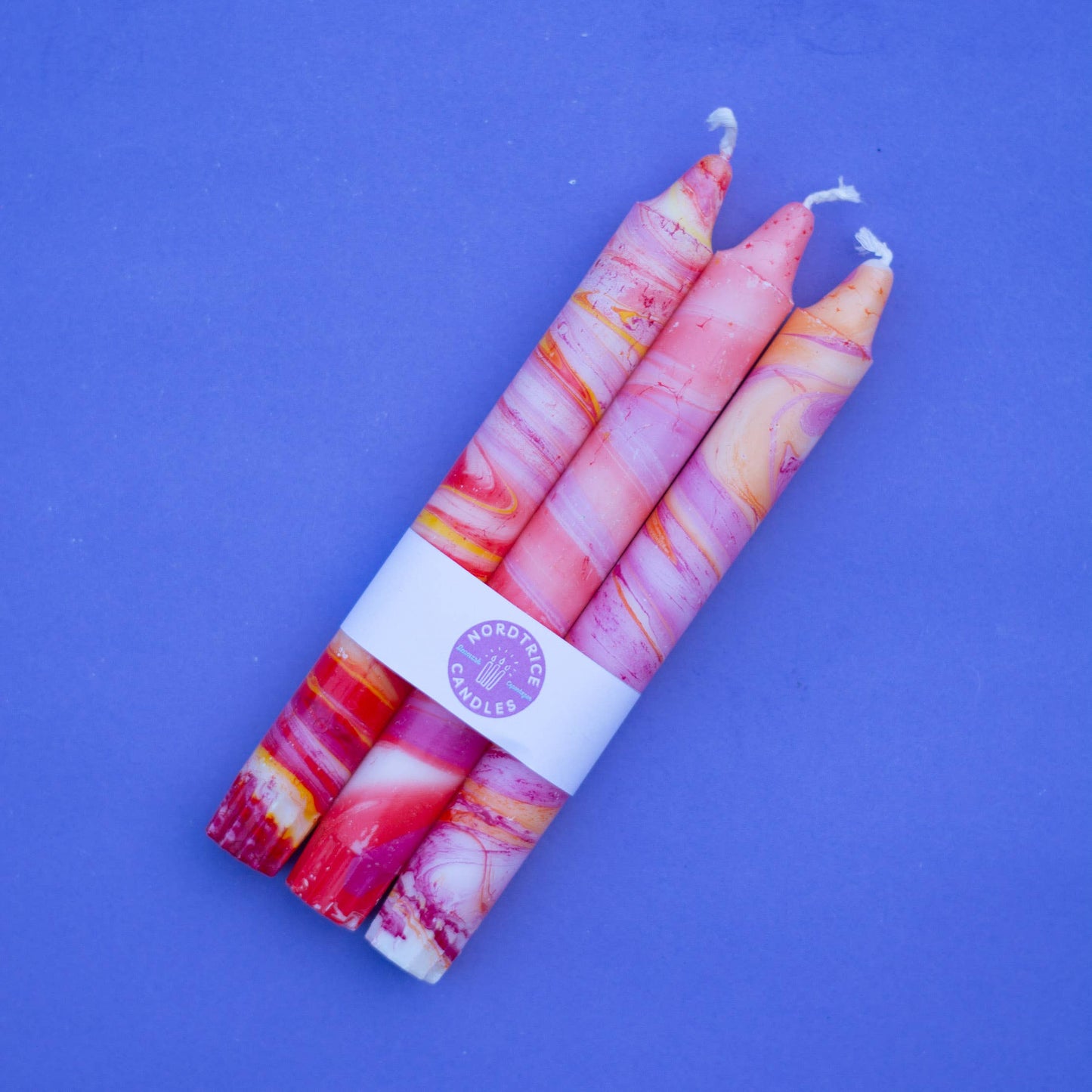Red Marblemix Lys 3-pack