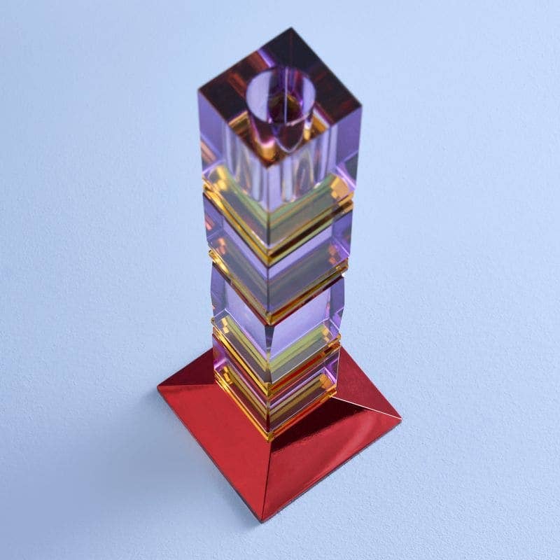 Fancy Crystal Lysholder Purple