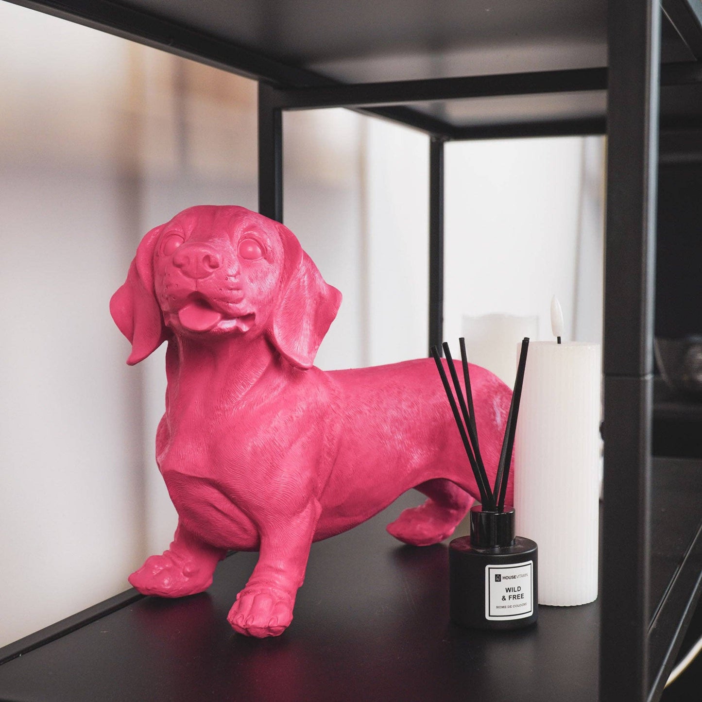 Dachsfigur Rosa Liten