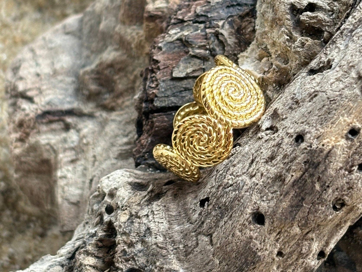 Textured Spiral Ring