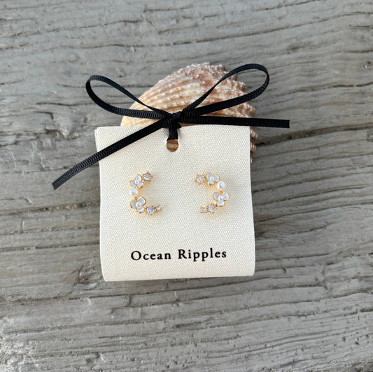 Zirconia Flower Øreringer
