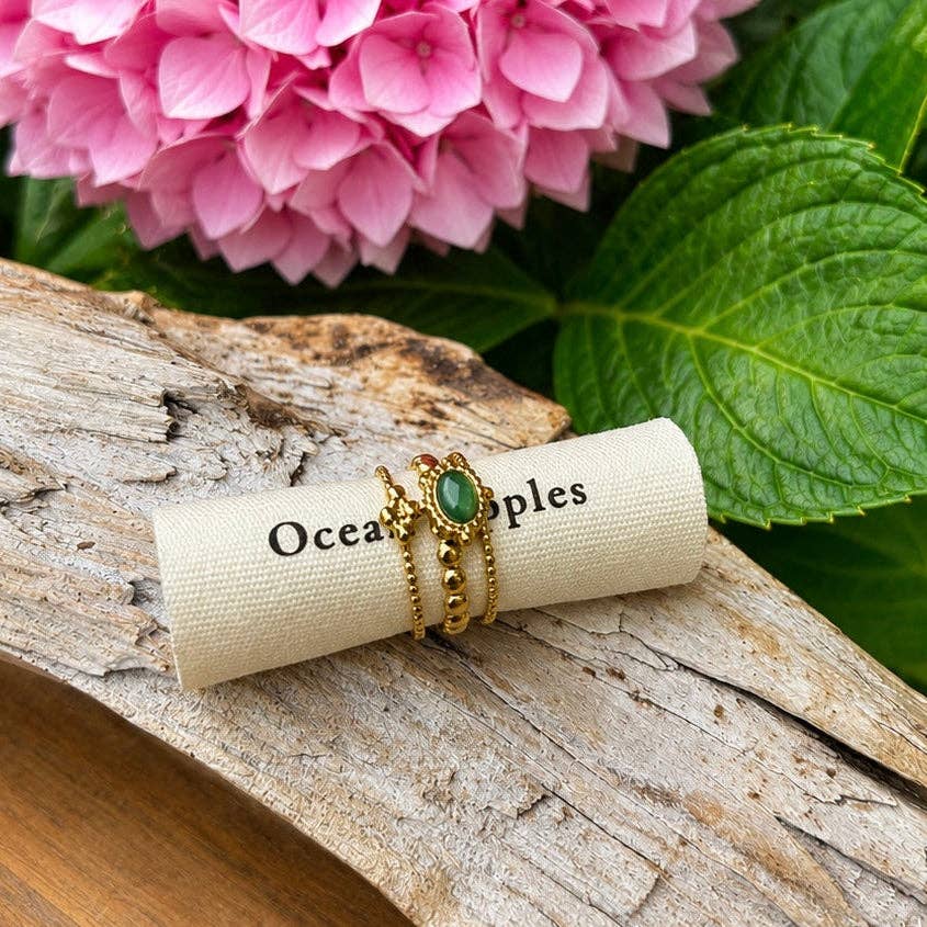 Green Agate Ring