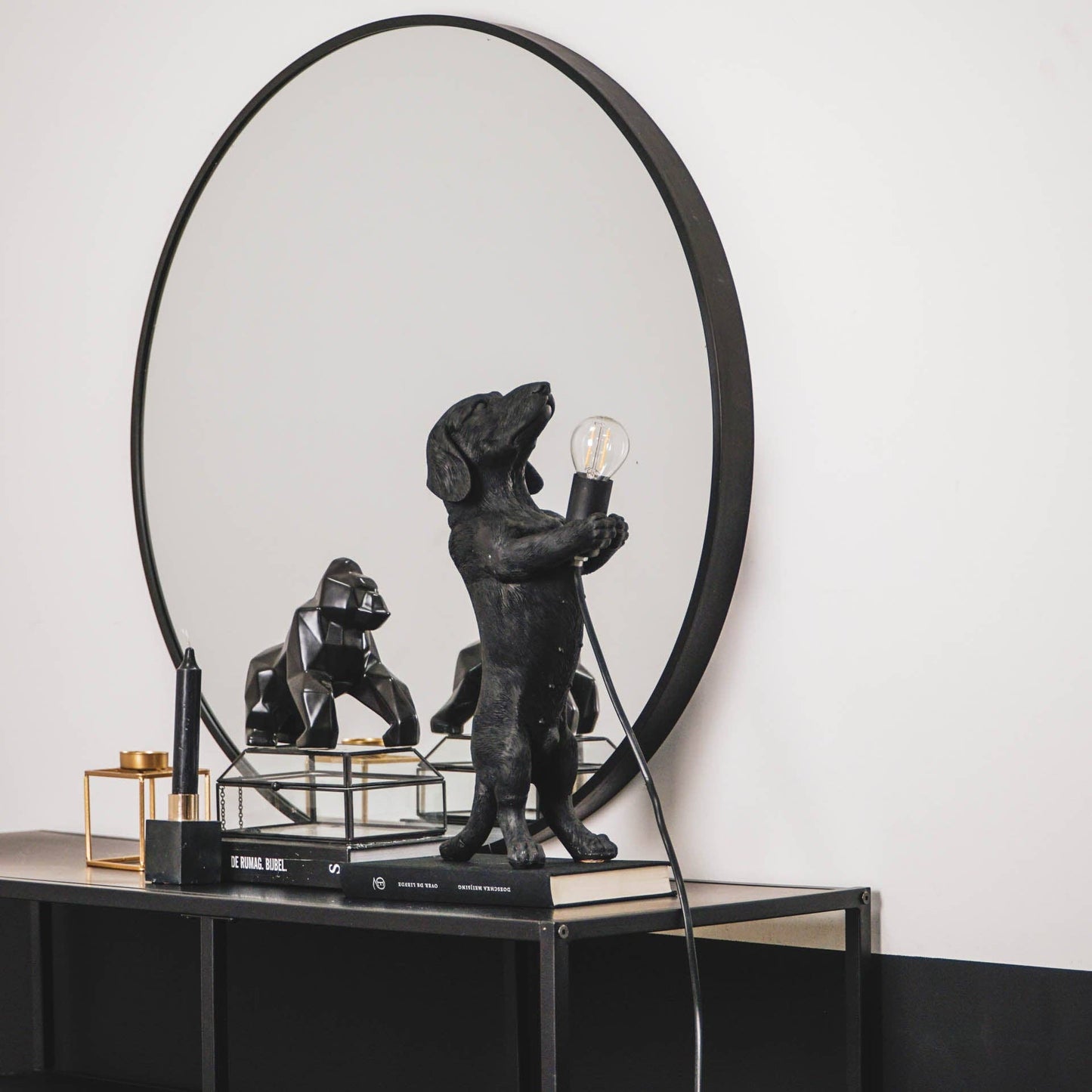 Dachshund Lampe Svart