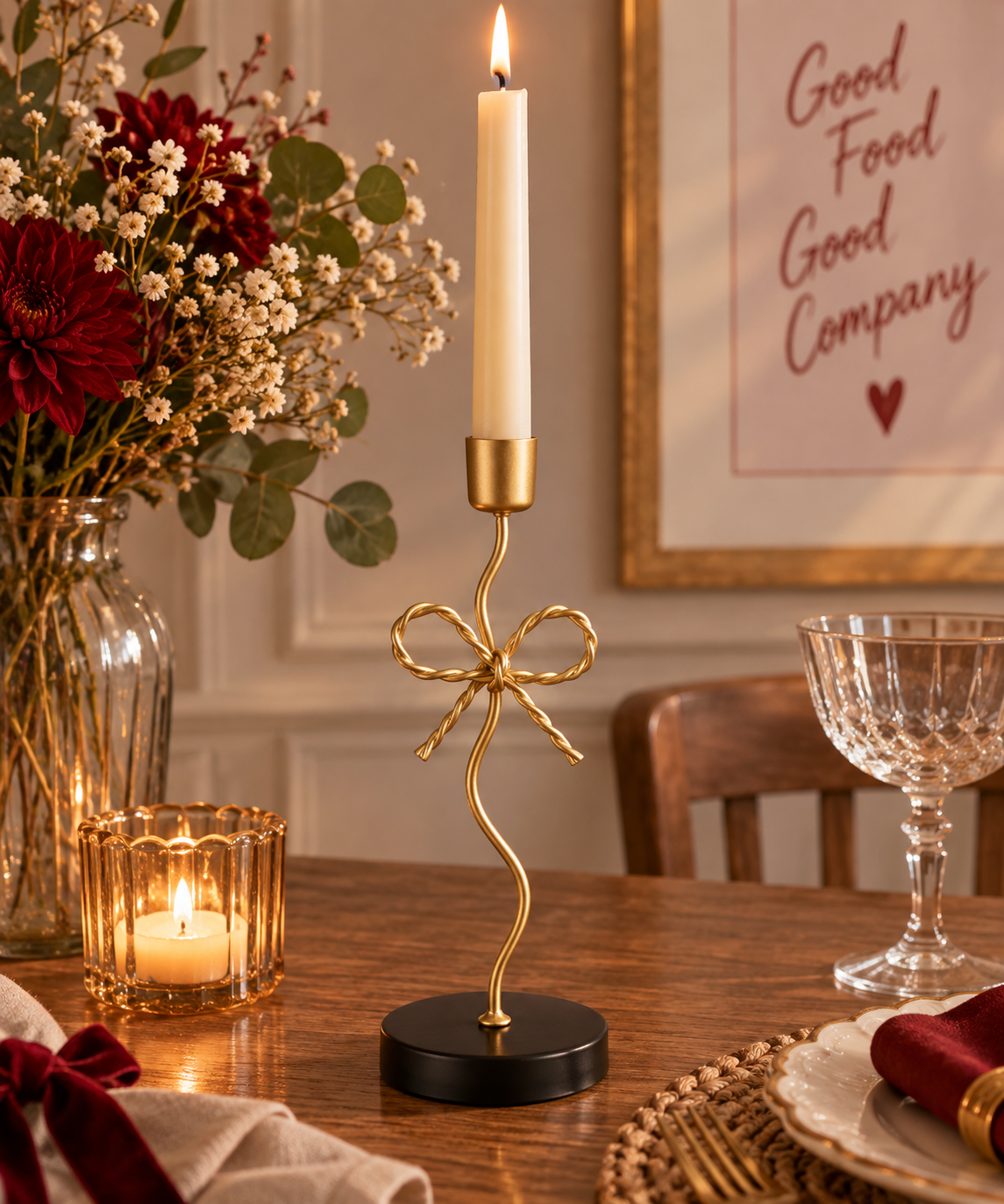 Gold Bow Lysholder