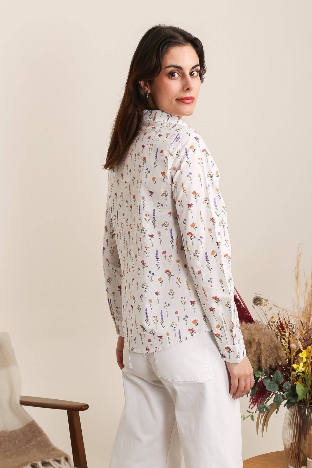Floral Skjorte