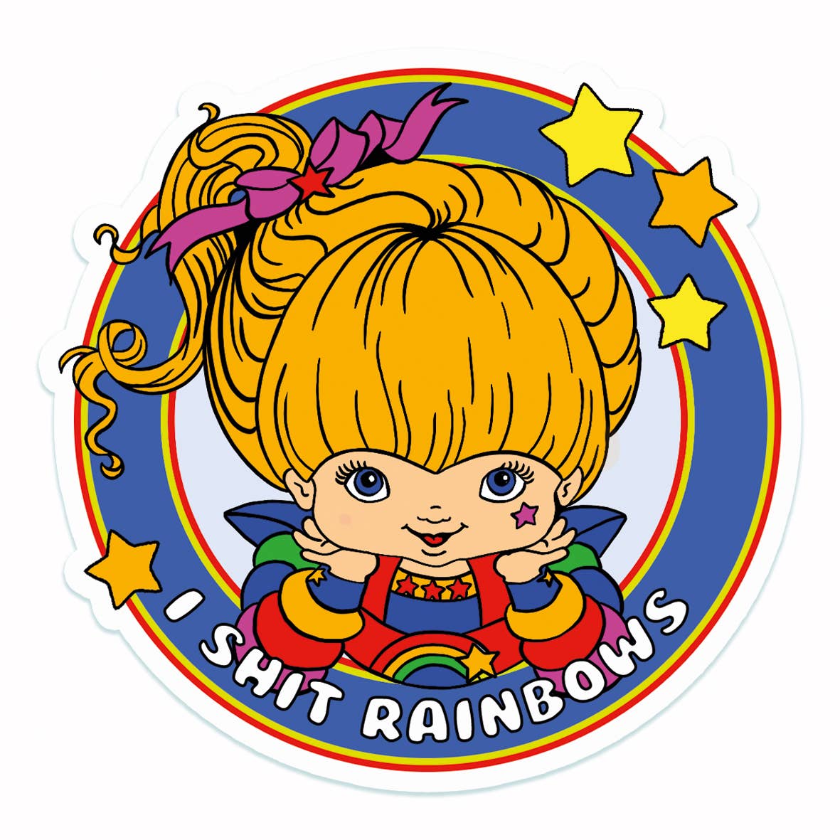 I Shit Rainbows Klistremerke