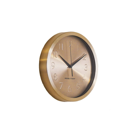 Veggklokke Gold Metal