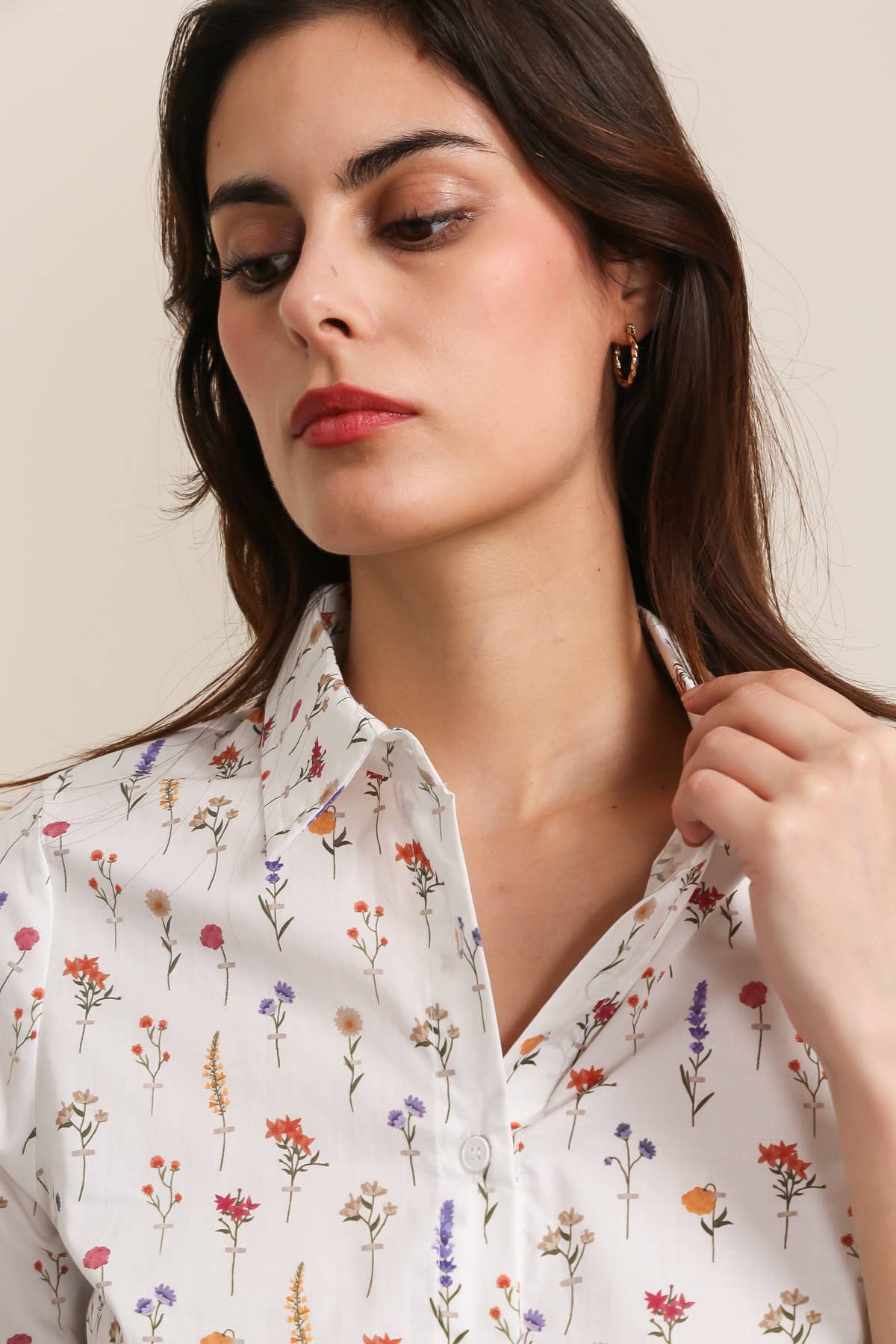 Floral Skjorte