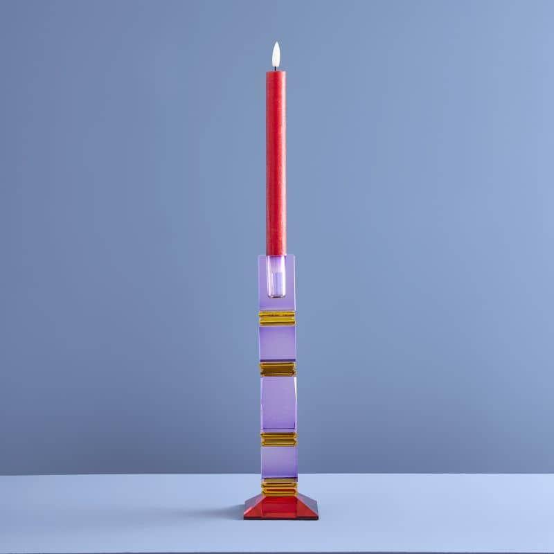 Fancy Crystal Lysholder Purple