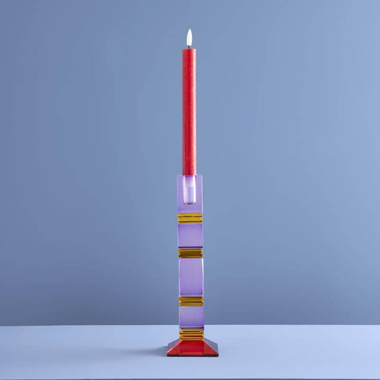 Fancy Crystal Lysholder Purple