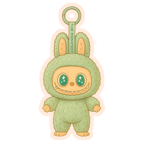 Labubu Love Klistremerke