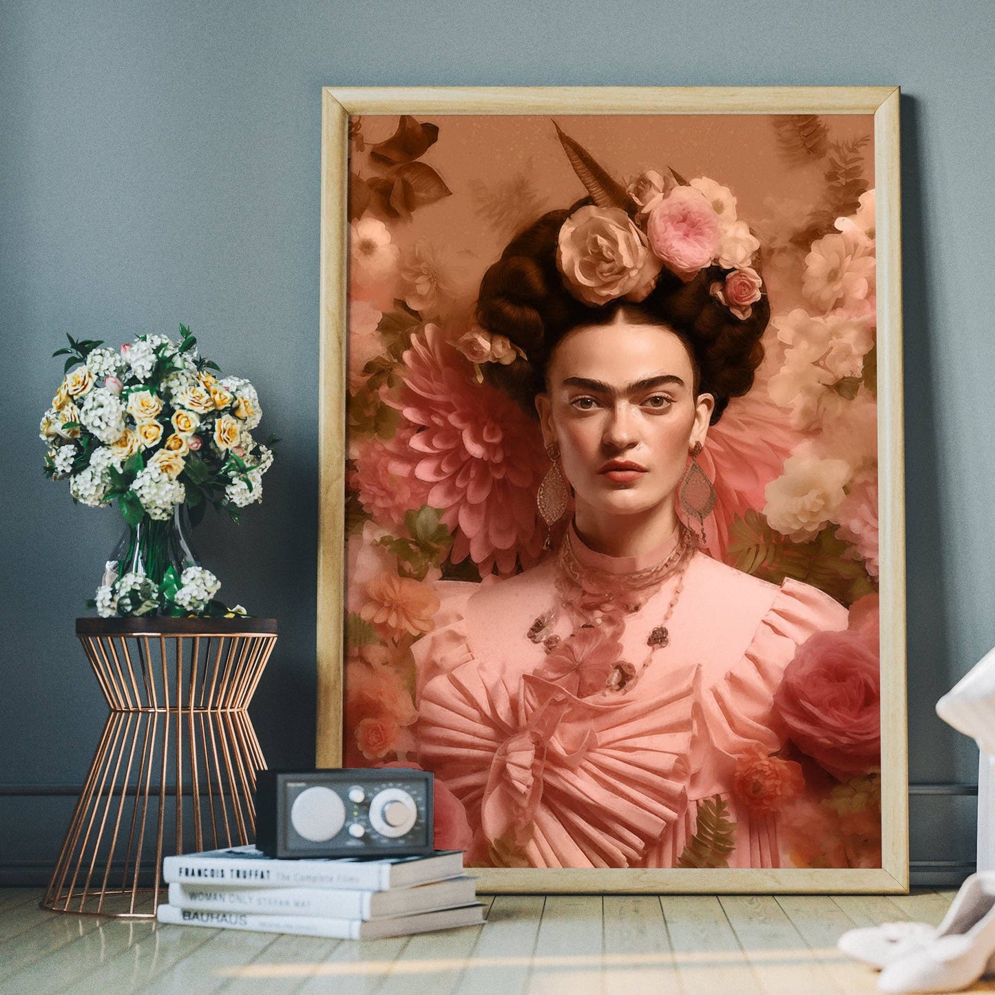 Frida Kahlo Peach Plakat