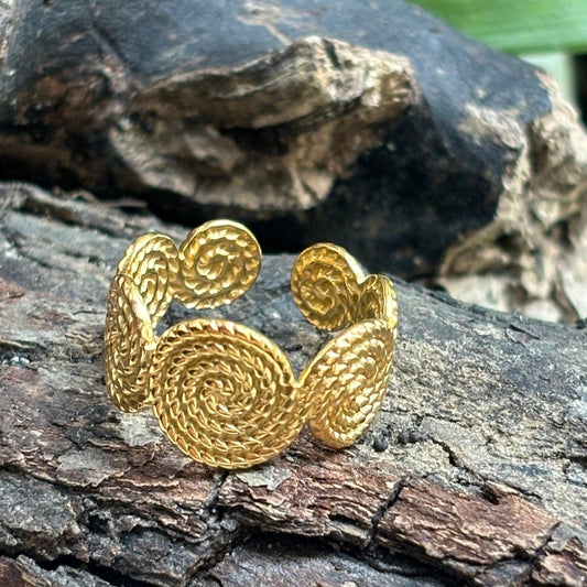 Textured Spiral Ring