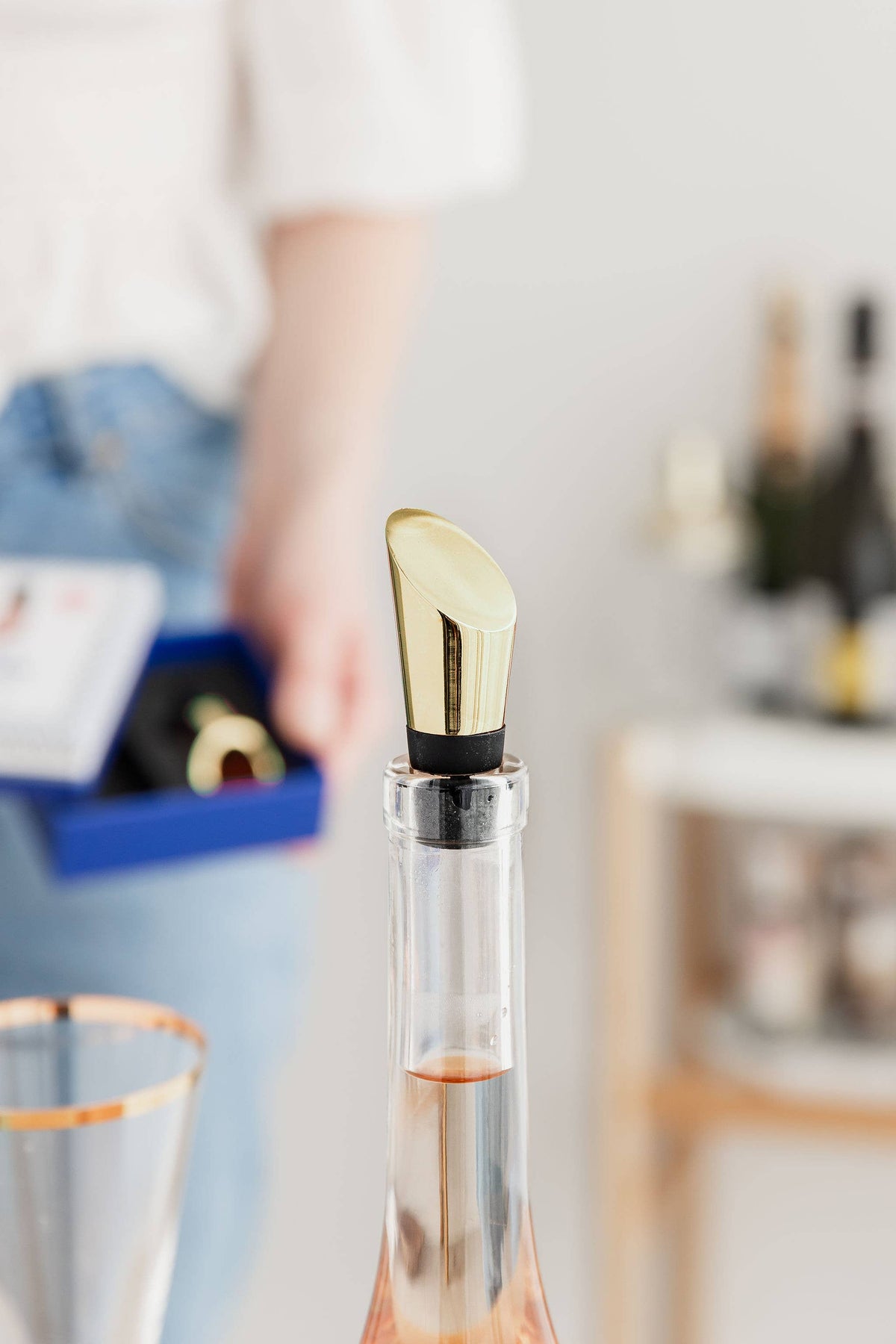 Wine Pourer and Stopper Duo Gull