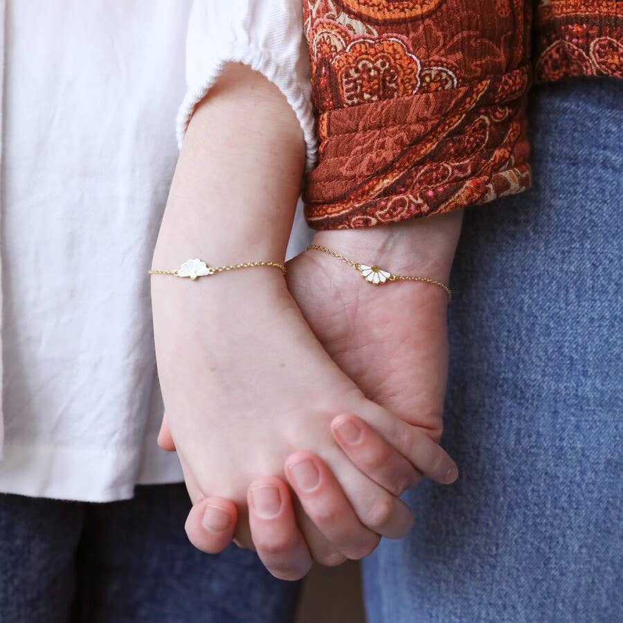 Mor og Barn Blomst Armbånd