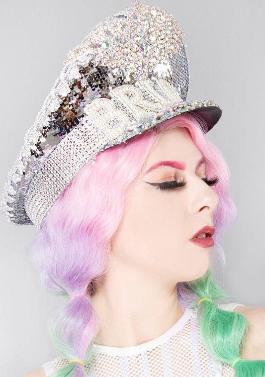 Electric Bride Sequin Hat