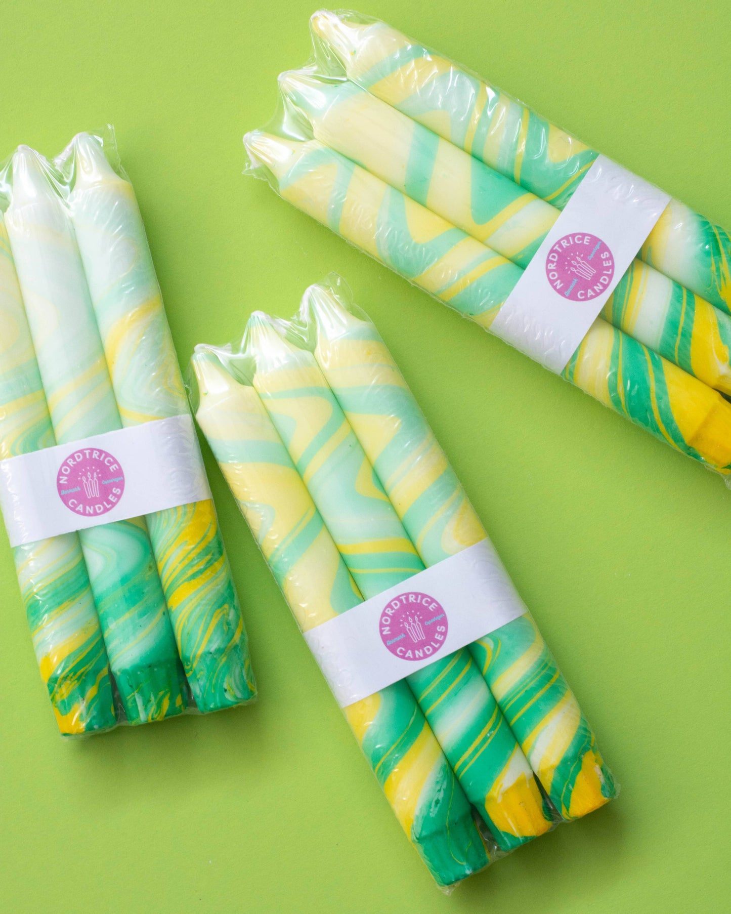 Green Marblemix Lys 3-pack
