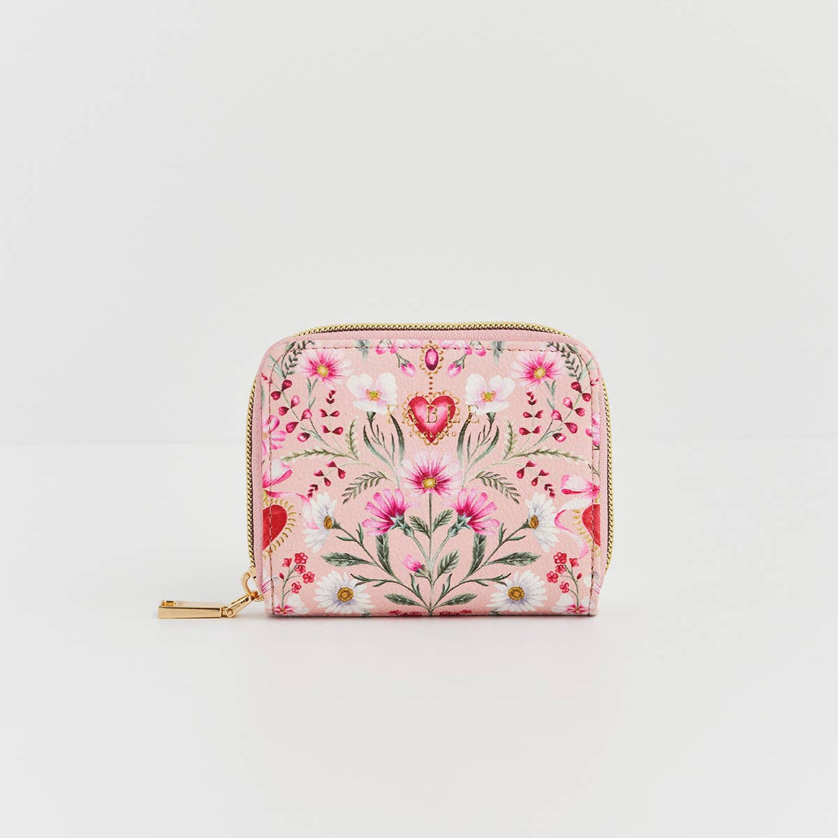 Floral Heart Pink Purse