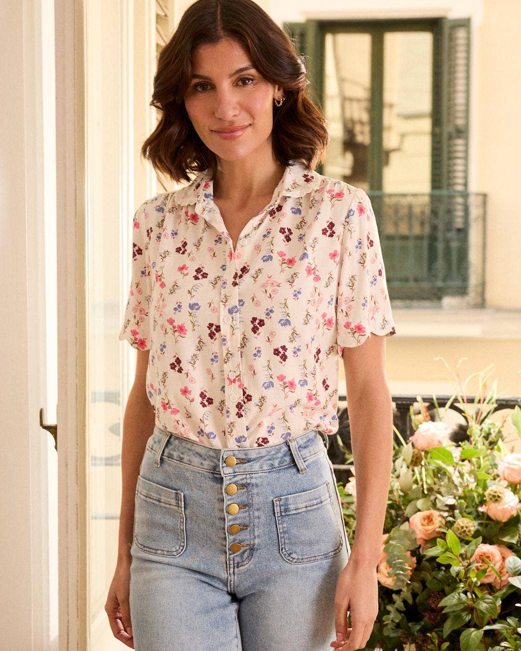 Odete Floral Bluse