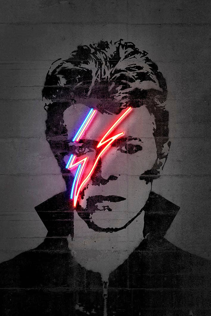 Neon Art - David Bowie Neon