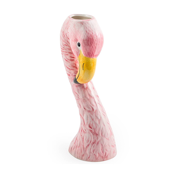 Pink Flamingo Head Vase