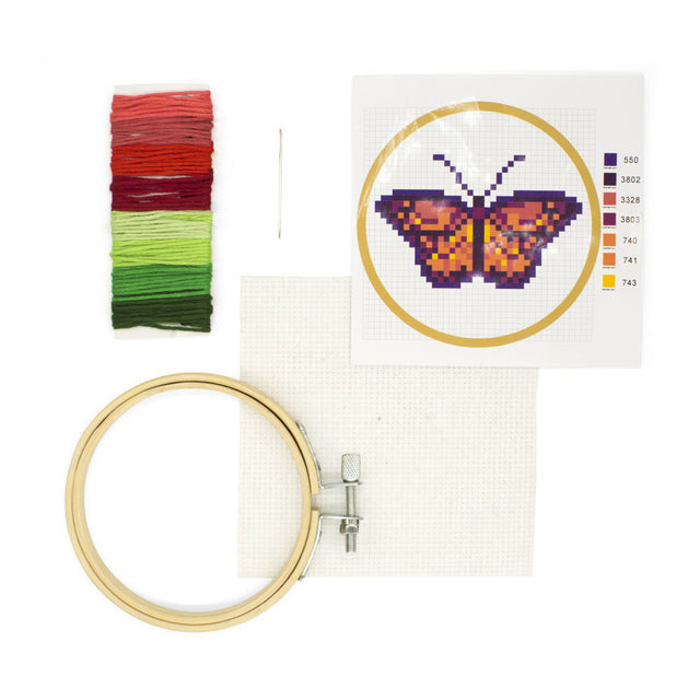 Sommerfugl broderisett