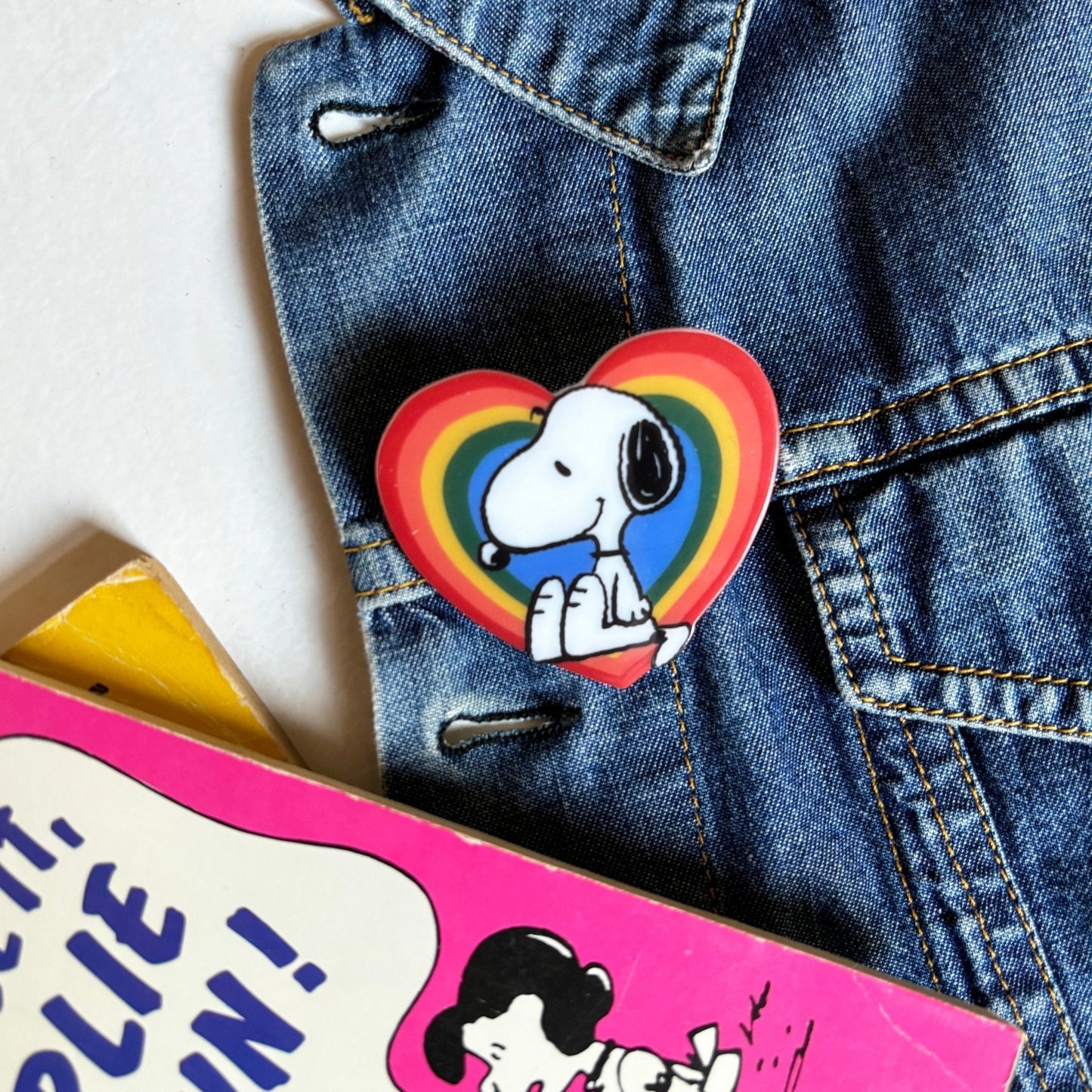 Snoopy Rainbow Pin
