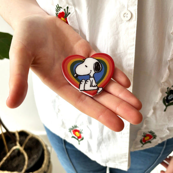 Snoopy Rainbow Pin