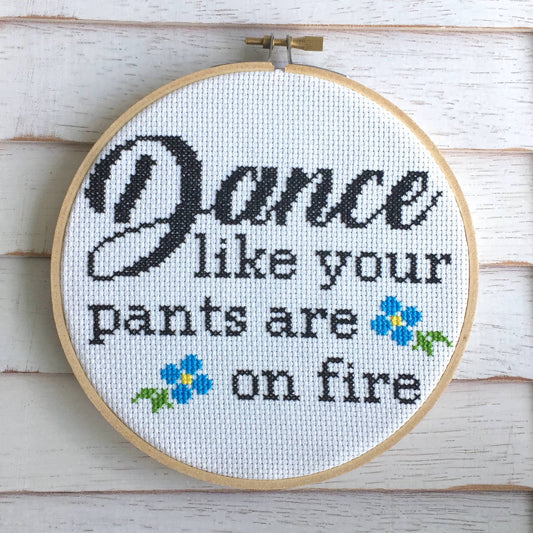 Dance Pants Fire Broderi