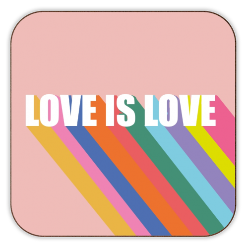 Love Is Love Pink Bordbrikke