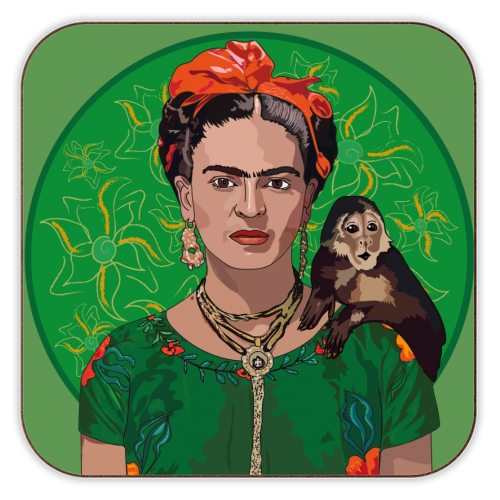 Frida Kahlo Monkey Bordbrikke