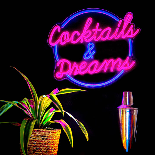 Neonskilt Cocktails & Dreams