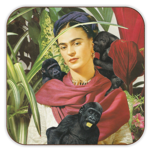 Frida With Monkeys Bordbrikke