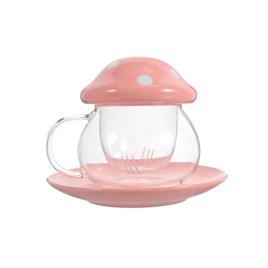 Mushroom Tea Infuser Glass