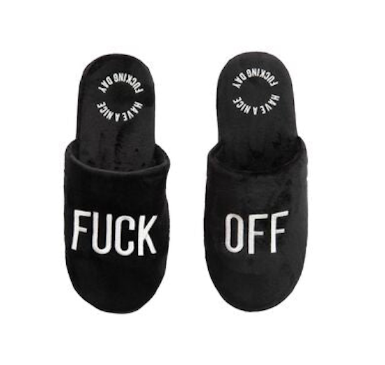 svarte slippers